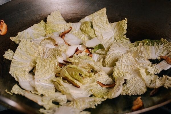 Braised Glass Noodles with Pork & Napa Cabbage, by thewoksoflife.com