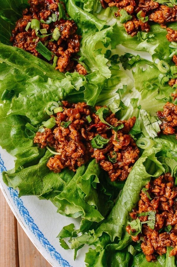 Chicken Lettuce Wraps, A Healthy Low Carb Favorite, by thewoksoflife.comorite, by thewoksoflife.com