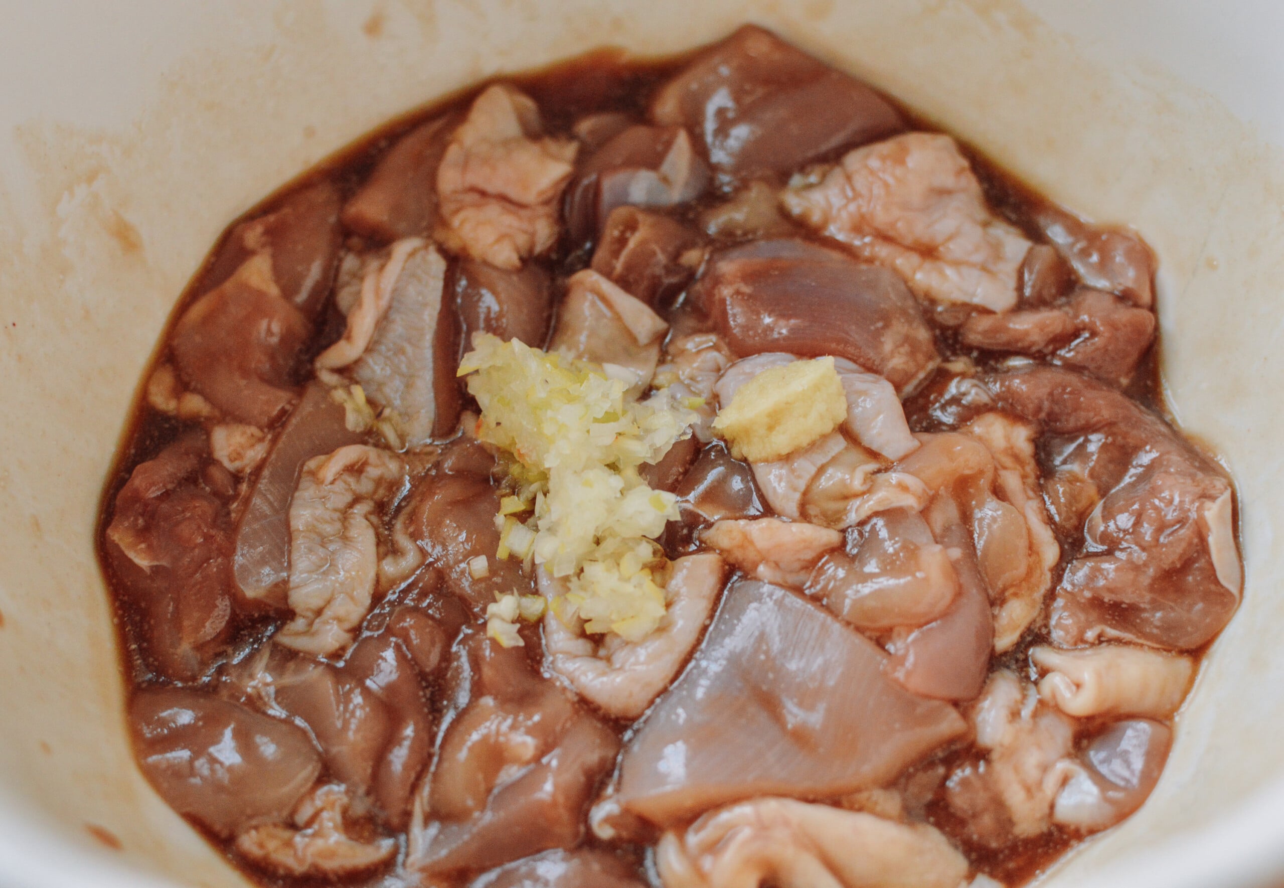 chicken pieces and marinade ingredients