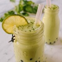 Avocado Smoothies with Boba, by thewoksoflife.com