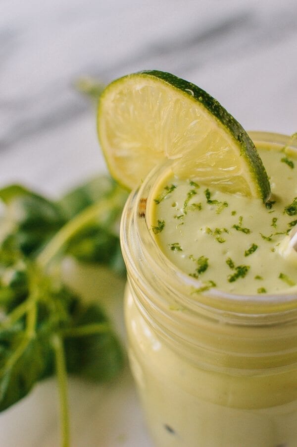 Avocado Smoothies with Boba, by thewoksoflife.com