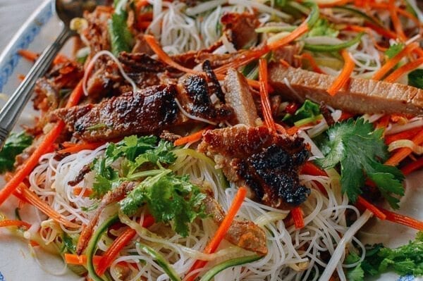 Vietnamese Noodle Salad with Grilled Pork Chops, by thewoksoflife.com