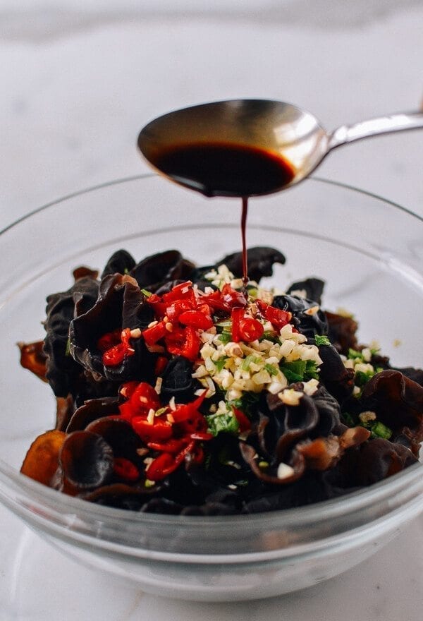 Wood Ear Mushroom Salad, by thewoksoflife.com