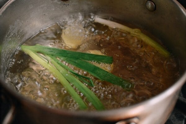 Chinese Boiled Shrimp with Ginger Scallion Dipping Sauce, by thewoksoflife.com