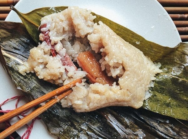 opened Cantonese style Joong  by thewoksoflife.com