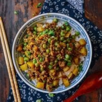 Easy Curry Beef Rice Bowls, by thewoksoflife.com