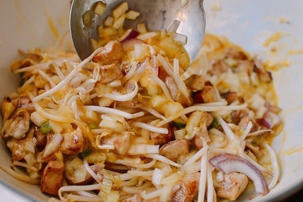 Egg foo young omelette batter, thewoksoflife.com