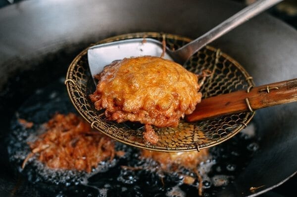 Egg foo young omelette, thewoksoflife.com