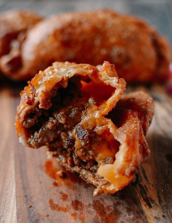 A Beef & Cheese Empanada Recipe: Baked OR Fried, by thewoksoflife.com