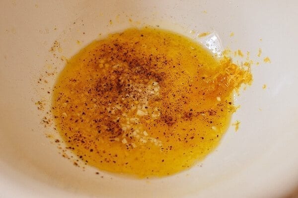 Farro Salad with Grilled Turkey, Lemon, Herbs & Feta, by thewoksoflife.com