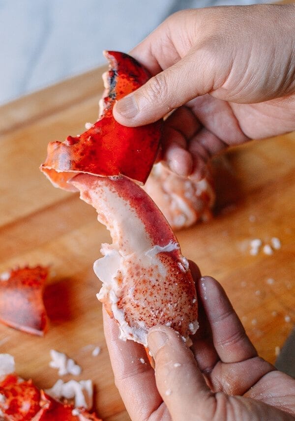 Lobster Rolls with Crispy Ginger & Scallions, by thewoksoflife.com