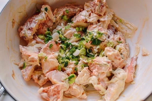 Lobster Rolls with Crispy Ginger & Scallions, by thewoksoflife.com