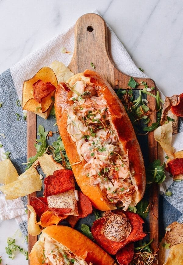 Lobster Rolls with Crispy Ginger & Scallions, by thewoksoflife.com
