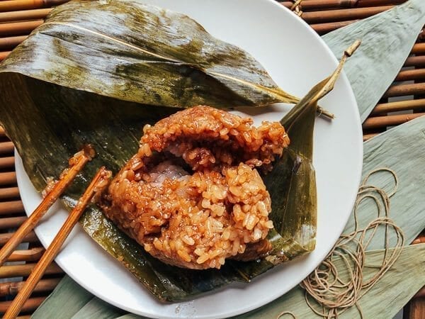 opened Shanghai style zongzi  by thewoksoflife.com