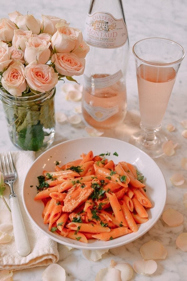 Penne alla Rosé, by thewoksoflife.com