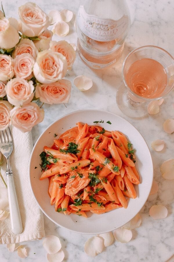 Penne alla Rosé, by thewoksoflife.com