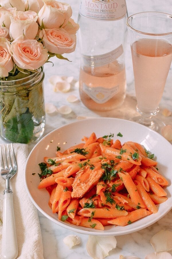 Penne alla Rosé, by thewoksoflife.com