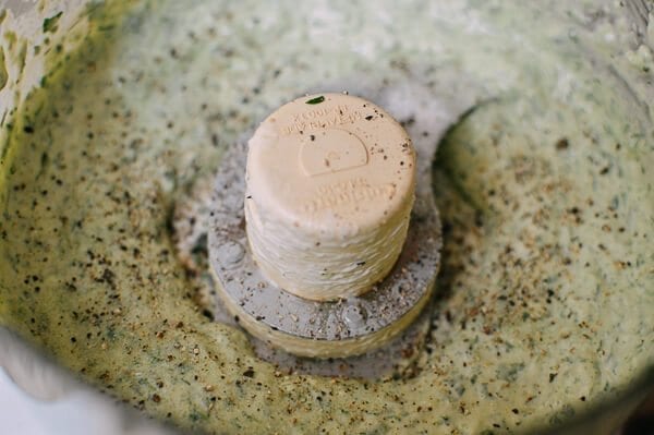 Green Goddess Salmon Burgers, by thewoksoflife.com