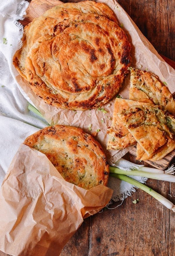 Shanghai Scallion Pancakes, by thewoksoflife.com