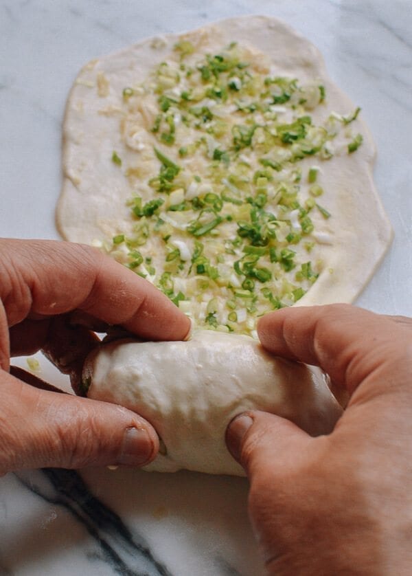 Shanghai Scallion Pancakes, by thewoksoflife.com