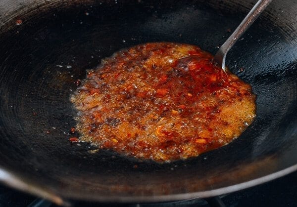 Sichuan Boiled Beef (Shuizhu Niurou), by thewoksoflife.com