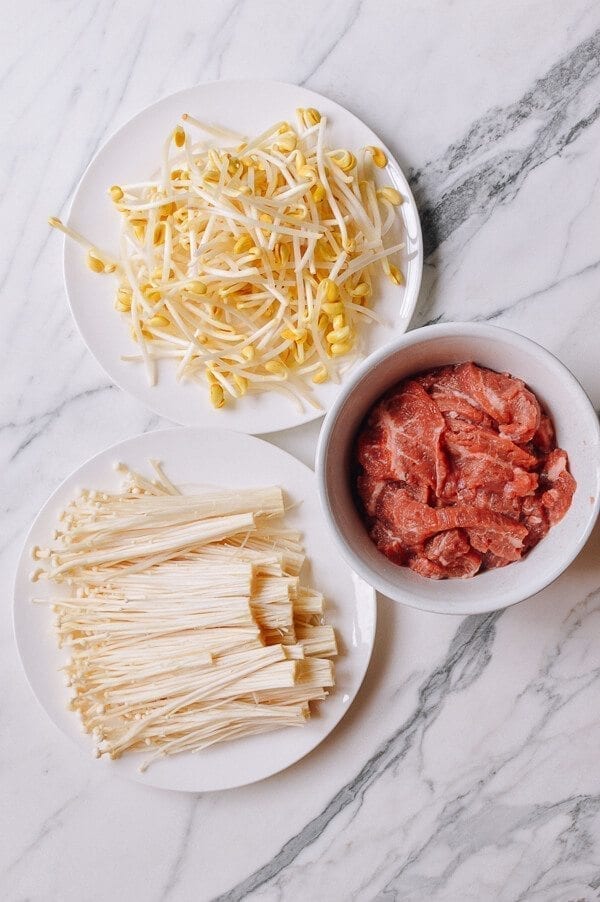Sichuan Boiled Beef (Shuizhu Niurou), by thewoksoflife.com