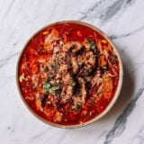 Sichuan Boiled Beef (Shuizhu Niurou), by thewoksoflife.com