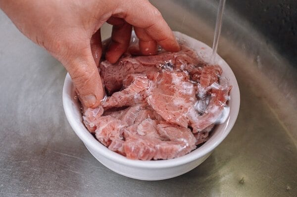 Sichuan Boiled Beef (Shuizhu Niurou), by thewoksoflife.com