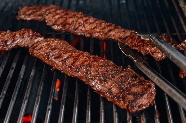 Grilled Skirt Steak with Chimichurri, by thewoksoflife.com