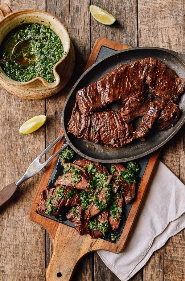Grilled Skirt Steak with Chimichurri