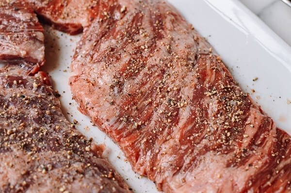 Grilled Skirt Steak with Chimichurri, by thewoksoflife.com