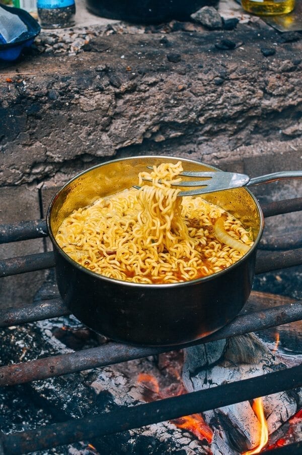 Campfire Curry Ramen, by thewoksoflife.com