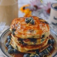Best Blueberry Pancakes, by thewoksoflife.com