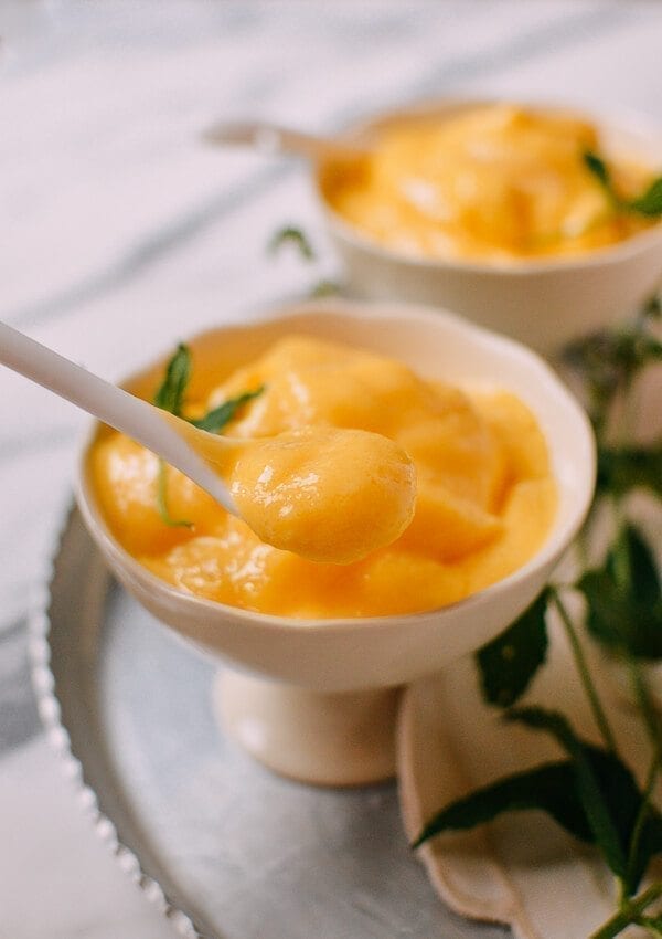 Frozen Mango Coconut Ices, by thewoksoflife.com