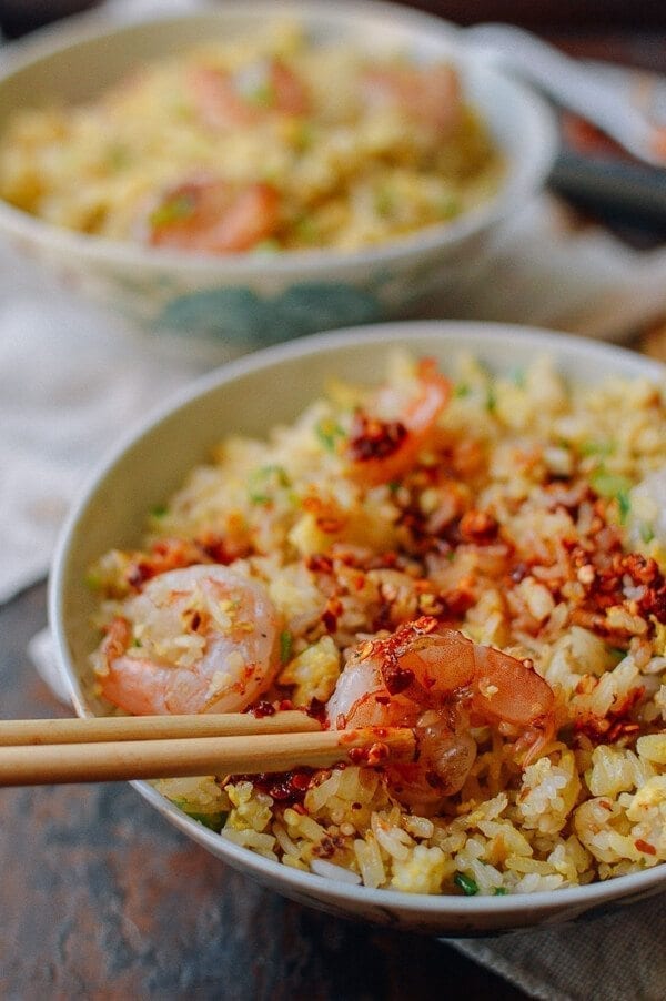 Ginger Garlic Shrimp Fried Rice, by thewoksoflife.com