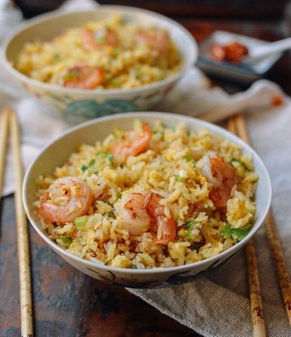 Ginger Garlic Shrimp Fried Rice, by thewoksoflife.com