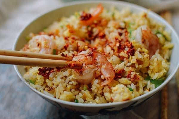 Ginger Garlic Shrimp Fried Rice, by thewoksoflife.com
