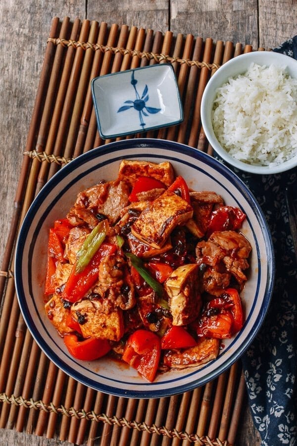 Hunan Pork and Tofu Spicy Stir Fry, by thewoksoflife.com