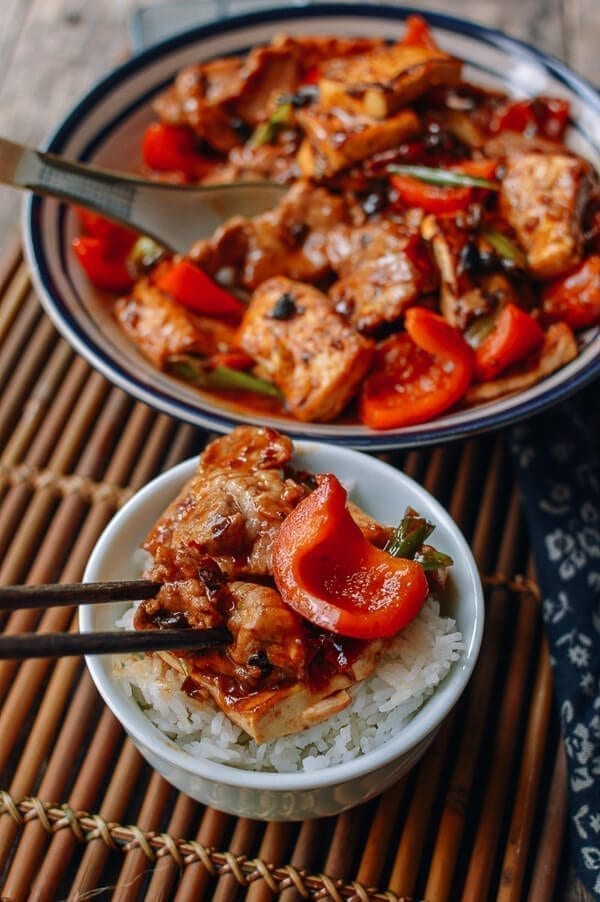 Hunan Pork and Tofu Spicy Stir Fry, by thewoksoflife.com