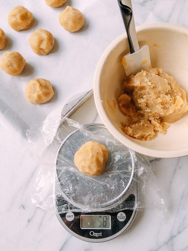 Lotus Mooncakes with Salted Egg Yolks, by thewoksoflife.com