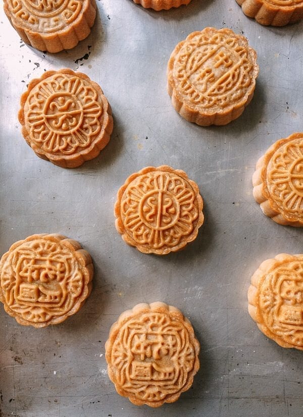 Lotus Mooncakes with Salted Egg Yolks, by thewoksoflife.com