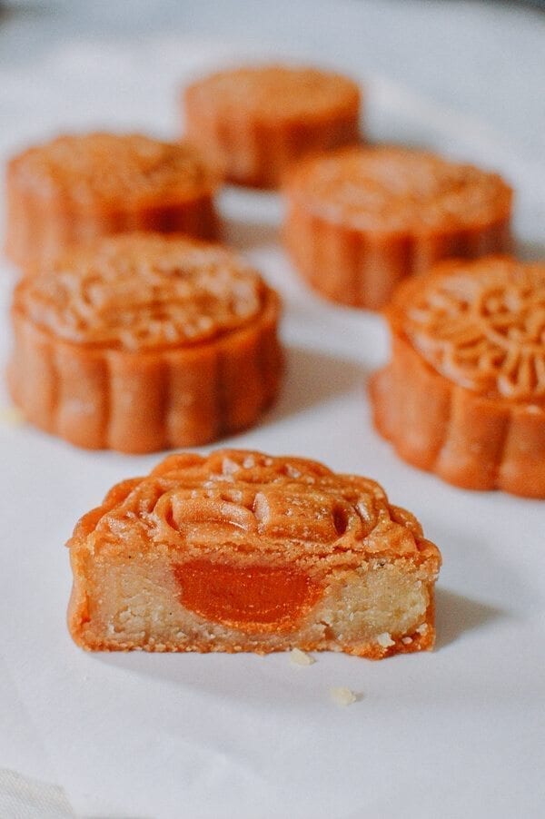 Lotus Mooncakes with Salted Egg Yolks, by thewoksoflife.com
