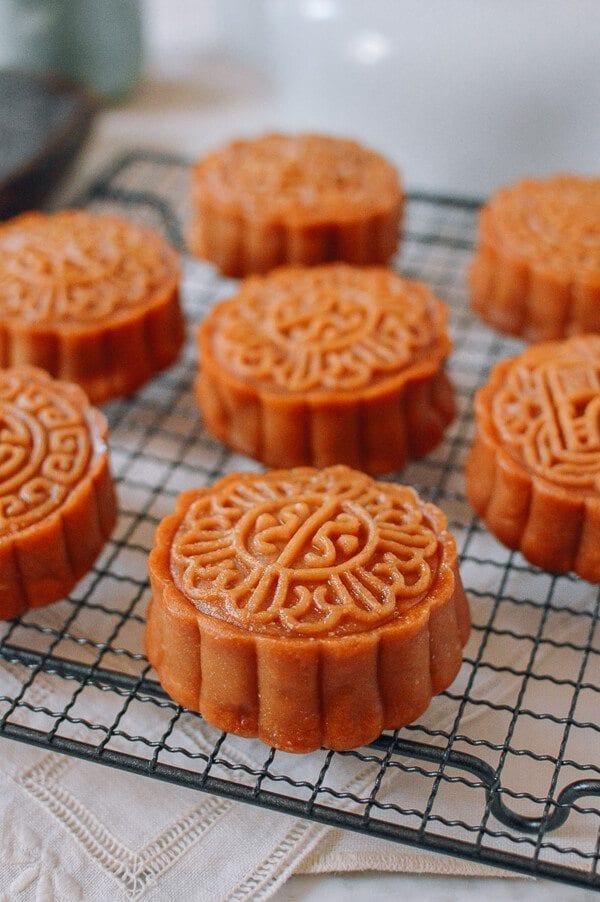 Lotus Mooncakes with Salted Egg Yolks, by thewoksoflife.com