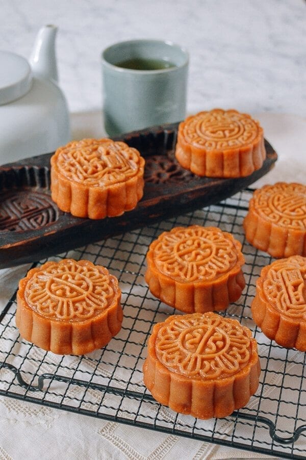 Lotus Mooncakes with Salted Egg Yolks, by thewoksoflife.com