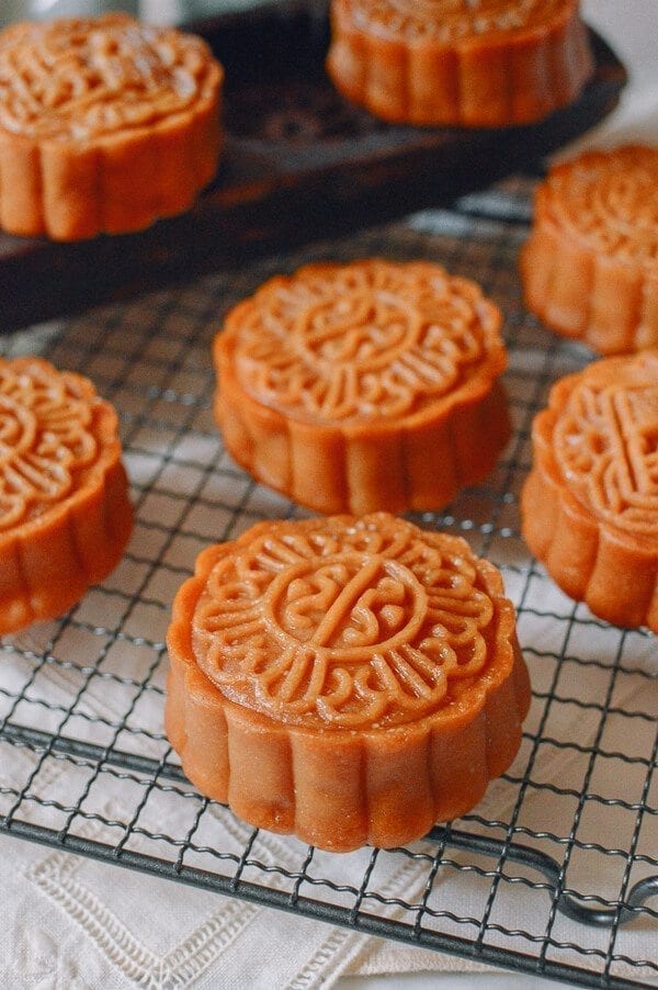 Lotus Mooncakes with Salted Egg Yolks, by thewoksoflife.com
