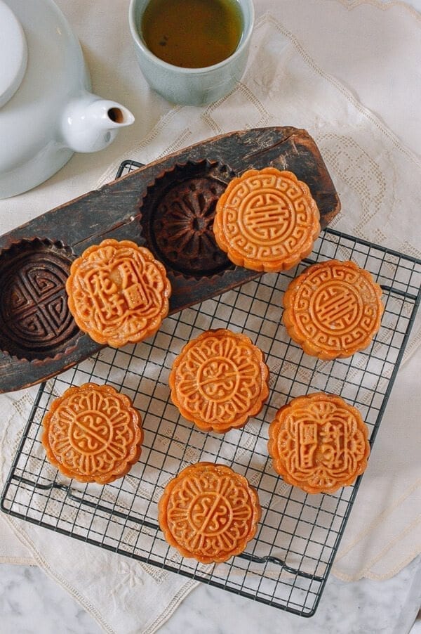 Lotus Mooncakes with Salted Egg Yolks, by thewoksoflife.com