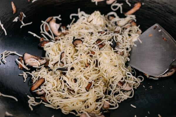 Caramelized Soy Sauce Noodles with Sweet Potato & Mushrooms, by thewoksoflife.com