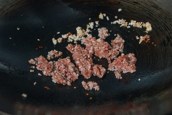 Stir-Fried Green Beans with Pork and Chinese Olive Vegetable, by thewoksoflife.com