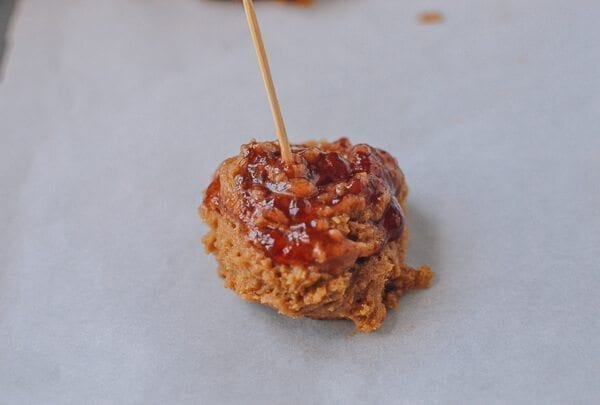 Peanut Butter and Jelly Cookies, by thewoksoflife.com