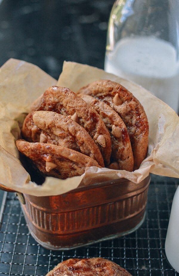 Peanut Butter and Jelly Cookies, by thewoksoflife.com